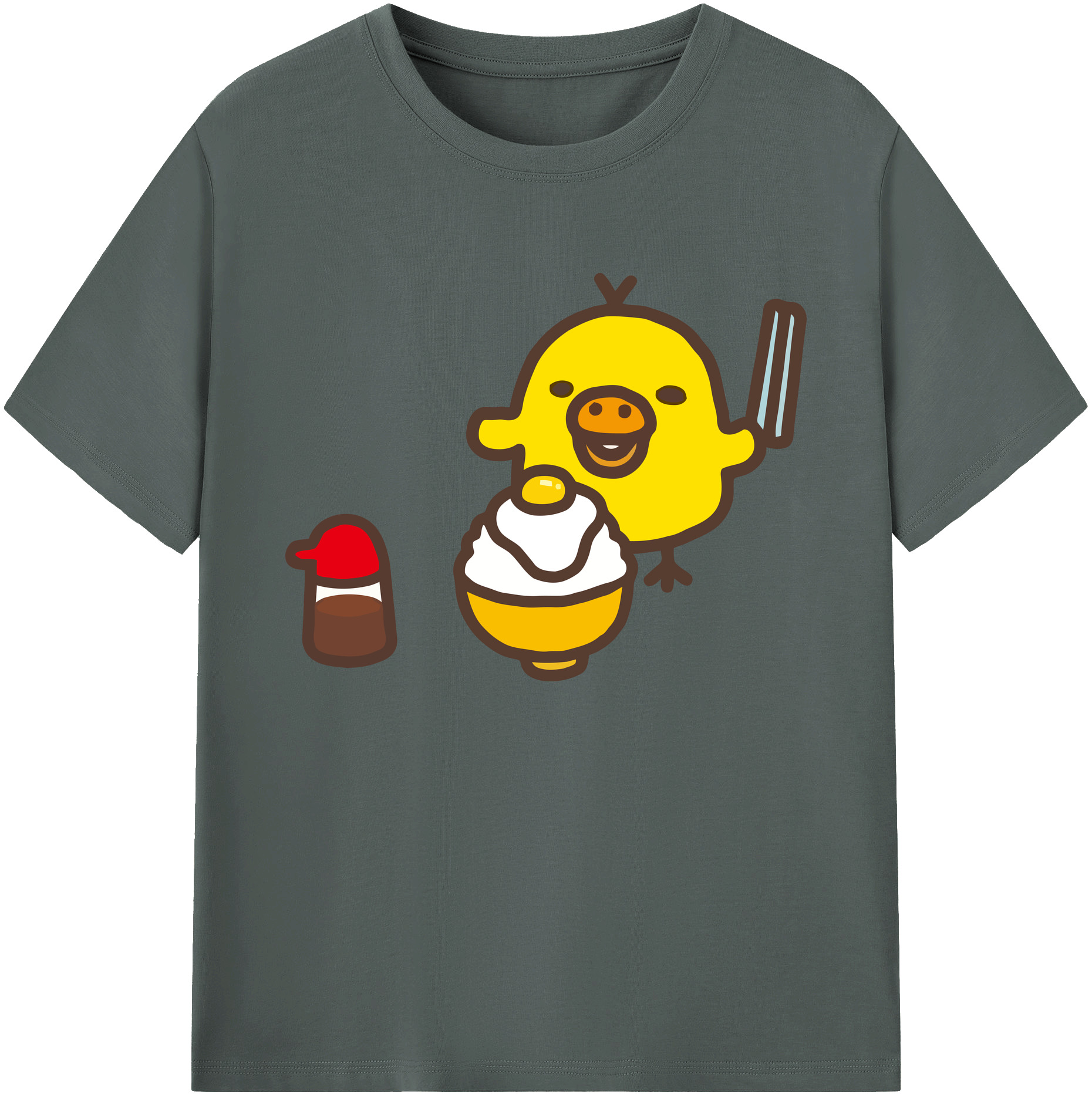 （画像用） リラックマ リラックマ キイロイトリ Rilakkuma Korilakkuma Kiiroitori 綿100％ メンズ半袖Tシャツ｜肌触りやわらか＆通気性